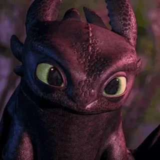 📍 Toothless How to Train Your Dragon Drache, niedlich, Cartoon, Tier, Nachtschatten telegram sticker