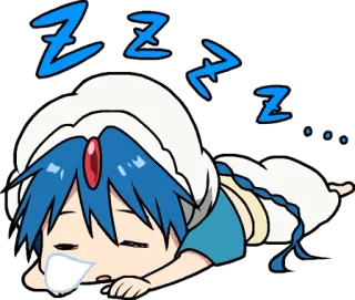 😴 zzz sleeping, zzz, anime, tired, cute, nap telegram sticker