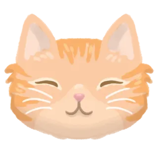 😊 gatto, carino, animale, animale domestico, arancione, gattino, felice, faccia telegram sticker