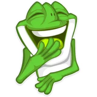 😄 kadal, tertawa, binatang, kartun, hijau, reptil telegram sticker