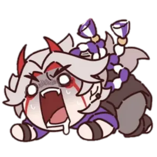 ⛩ anime, cartoon, angry, monster, meme, face telegram sticker