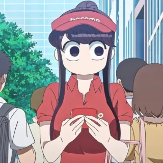 ❓ Komi Shouko Komi Can't Communicate boromo 애니메이션, 여고생, 코미 양은 커뮤증입니다, 코미 쇼코, 만화, 카와이, 귀여운 telegram sticker