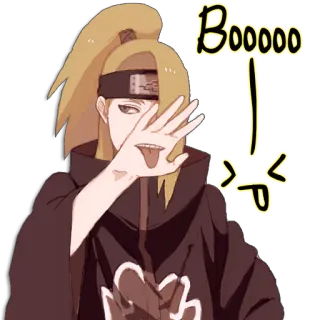 😝 Deidara Naruto Booooo Anime, Naruto, Deidara, Sticker, Buuu whatsapp sticker
