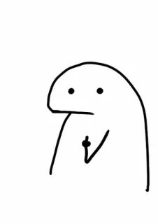 😐 cartoon, stick figure, middle finger, offensive, gesture telegram sticker