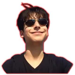 😎 person, sonnenbrille, lächeln, porträt, teenager, casual telegram sticker