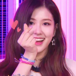 🌹 ㅠㅠ kpop, corazón con los dedos, mono, rosa, blackpink, idol telegram sticker