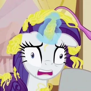 😵💫 Rarity My Little Pony Rareté, Poney, Dessin animé, Choqué, My Little Pony telegram sticker