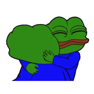 💪 Pepe the Frog żaba, pepe, emotikon, mem, uścisk, szczęśliwy telegram sticker