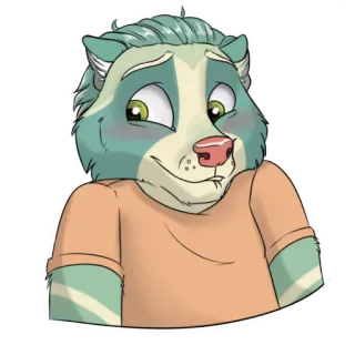 ☺️ антропоморфный, фурри, мультяшный, стикер, милый whatsapp sticker