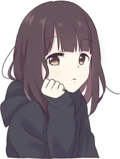 🤔 Anime, Mädchen, Süß, Manga, Kawaii telegram sticker