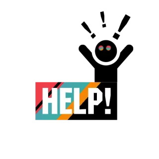 🙋‍♂️ HELP! Hilfe, Notlage, Unterstützung, Notfall, dringend, Hilferuf, Hilfe benötigt telegram sticker