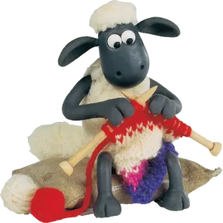 👵 Shaun the Sheep pecora, maglia, lana, cartone animato, animale telegram sticker