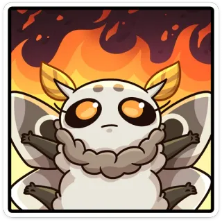 😈 falena, insetto, insetto, cartone animato, carino, adesivo telegram sticker