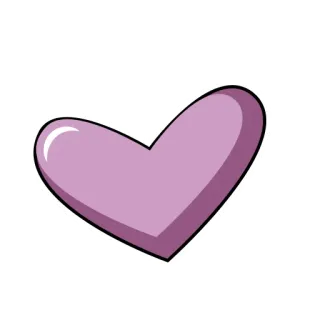 🩷 하트, 사랑, 발렌타인, 보라색, 만화, 애정, 심볼 telegram sticker
