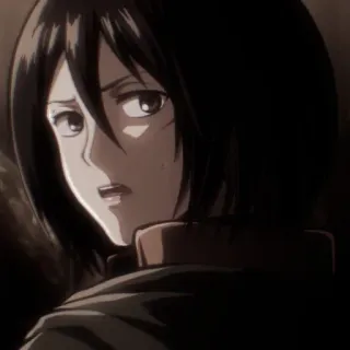 🧣 Mikasa Ackerman Attack on Titan Mikasa Ackerman, L'Attaque des Titans, Anime, Personnage, Femme, Manga whatsapp sticker