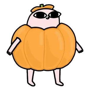 🏀 ฟักทอง, ฮาโลวีน, ตัวละคร, การ์ตูน telegram sticker