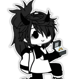 💍 Gacha, Heiratsantrag, Ring, Anime, Cartoon, Figur telegram sticker