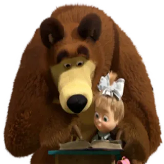 📝 Masha Masha and the Bear Masha dan Beruang, Kartun, Beruang, Masha telegram sticker