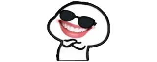 🔰 emoji, occhiali da sole, meme, adesivo, divertente telegram sticker