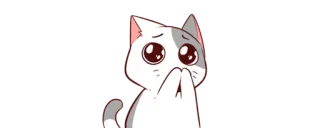 🥺 gato, animal, adesivo, fofo, kawaii telegram sticker