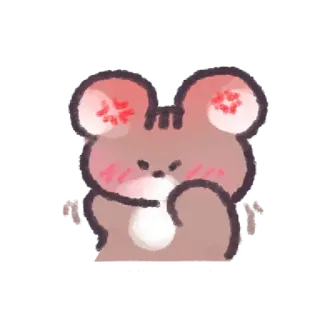 😡 cartoon, angry, animal, mouse, sticker telegram sticker