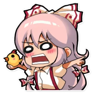😡 аниме, мультфильм, злой, курица, милый telegram sticker
