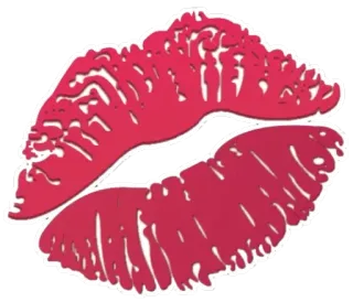 💋 bibir, ciuman, merah, cinta, makeup telegram sticker