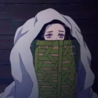 ✨ Nezuko Kamado Demon Slayer อนิเมะ, เนซึโกะ, ดาบพิฆาตอสูร, ตัวละคร, กล่อง, ผ้าห่ม telegram sticker