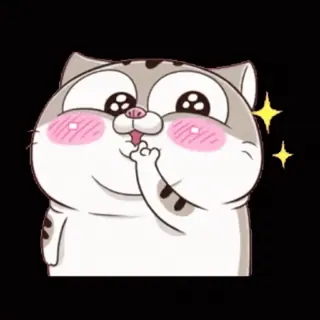 😊 mèo, dễ thương, kawaii, nhãn dán, hoạt hình, động vật, thú cưng whatsapp sticker