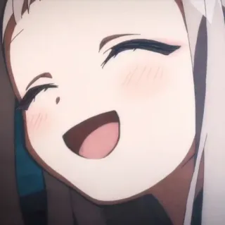 🥯 Anime, Sorriso, Feliz, Rosto, Fofo, Mangá, Personagem telegram sticker