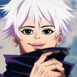 👻 Gojo Satoru Jujutsu Kaisen อนิเมะ, โกโจ, ซาโตรุ, มหาเวทย์ผนึกมาร, แฟนอาร์ต, สติกเกอร์, มังงะ telegram sticker