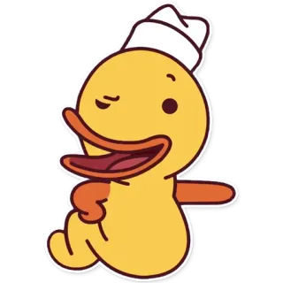😉 утка, мультфильм, животное, моряк, милый, смешной telegram sticker