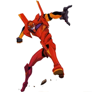 🤖 mecha, robot, anime, orange, fighting telegram sticker