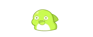 🦈 sticker, dessin animé, monstre, vert, mignon telegram sticker