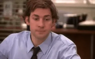 ☺️ Jim Halpert The Office the office, jim halpert, tv show, comedy, sitcom, john krasinski telegram sticker