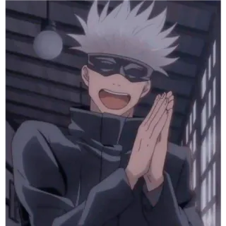 🙂 Satoru Gojo Jujutsu Kaisen Anime, Manga, Gojo Satoru, Jujutsu Kaisen, Personnage, Sourire telegram sticker