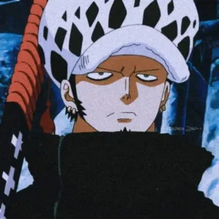⚜ Trafalgar Law One Piece 动漫, 海贼王, 特拉法尔加·劳, 漫画, 海盗 telegram sticker