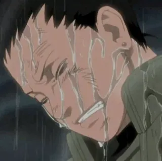 🎼 Shikamaru Nara Naruto anime, llorando, triste, shikamaru, naruto whatsapp sticker