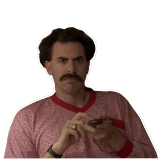 😒 Borat Borat, Sacha Baron Cohen, komedi, karakter, film telegram sticker