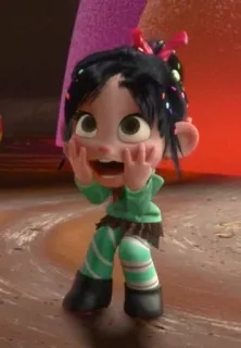 🦋 Vanellope von Schweetz Wreck-It Ralph animated, disney, character, vanellope, wreck-it ralph, cartoon, child whatsapp sticker