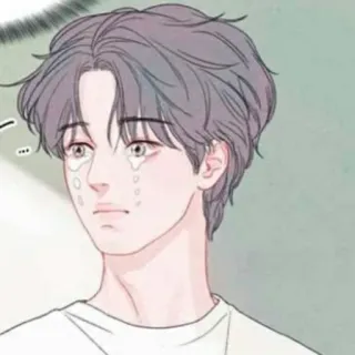 😭 เศร้า, ร้องไห้, น้ำตา, มังงะ, อนิเมะ, ภาพเหมือน telegram sticker