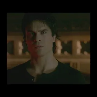 😑 Damon Salvatore The Vampire Diaries wampir, portret, mężczyzna, ciemny, aktor telegram sticker