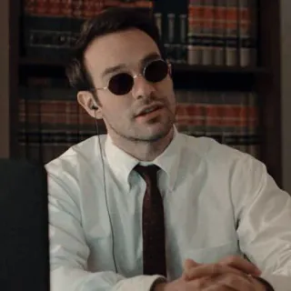 ☺️ Daredevil Daredevil, Figur, blind, Sonnenbrille, Anwalt telegram sticker