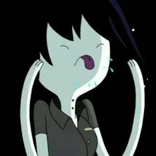 🖤 Marceline Adventure Time мультфильм, вампир, язык, анимация, Марселин, Время приключений telegram sticker