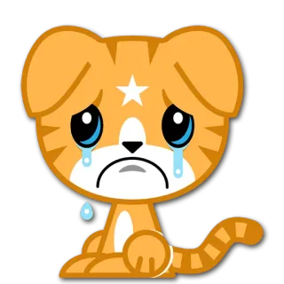 😭 Katze, weinen, traurig, Tränen, Cartoon, Haustier, Tier whatsapp sticker