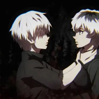 💉 Ken Kaneki Tokyo Ghoul 애니메이션, 구울, 격투, 다크, 고어, 폭력, 카네키 telegram sticker