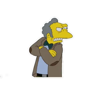 😠 Moe Szyslak The Simpsons Dessin animé, Les Simpson, Moe Szyslak, En colère, Personnage whatsapp sticker