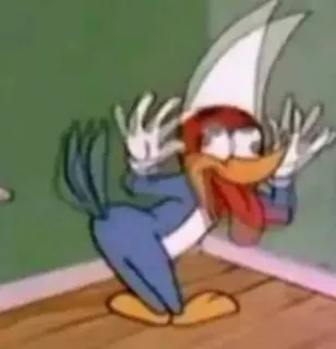🤪 Woody Woodpecker Cartone animato, Woody Woodpecker, Divertente, Animato, Personaggio whatsapp sticker