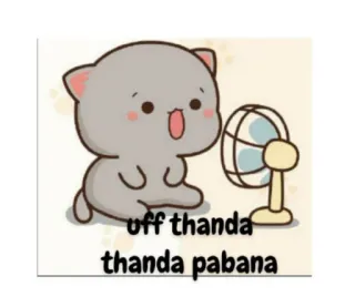 🥶 uff thanda
thanda pabana cat, fan, cartoon, cute, peach cat whatsapp sticker