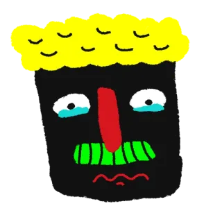 🥺 faccia, piangere, triste, espressione, cartone animato, illustrazione telegram sticker